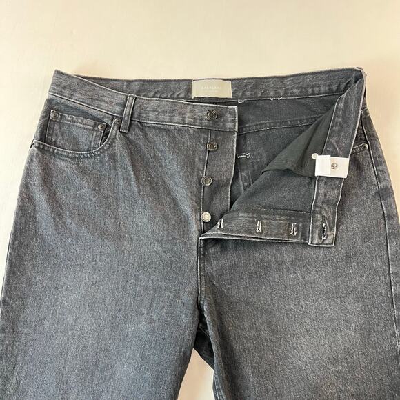 Everlane The Cheeky Jeans Women's Size 33 Black High Rise Button Fly - Picture 8 of 10